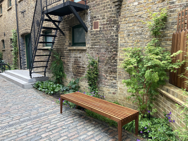 Outdoor pathway near window